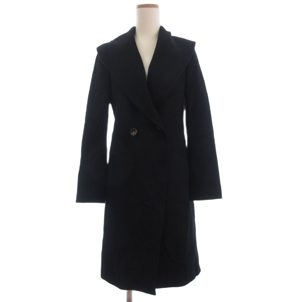 【中古】23区 オンワード樫山 コート 20周年記念 ロング ロロピアーナ生地 長袖 38 黒 ブラック レディース 23区 オンワード樫山 コート 20周年記念 ロング ロロピアーナ生地 長袖