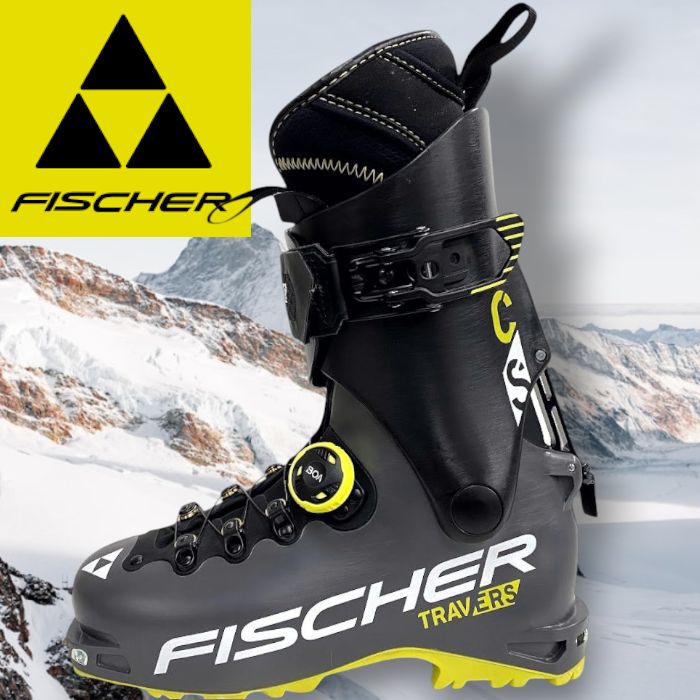 FISCHER フィッシャー TRAVERS CS YELLOW トラバース イエロー BOAフィットシステム スキーブーツ ウィンタースポーツ ツアー用ブーツ 定価14 8万 U 18422 GREY BLACK 26 5 120 51204 m 03