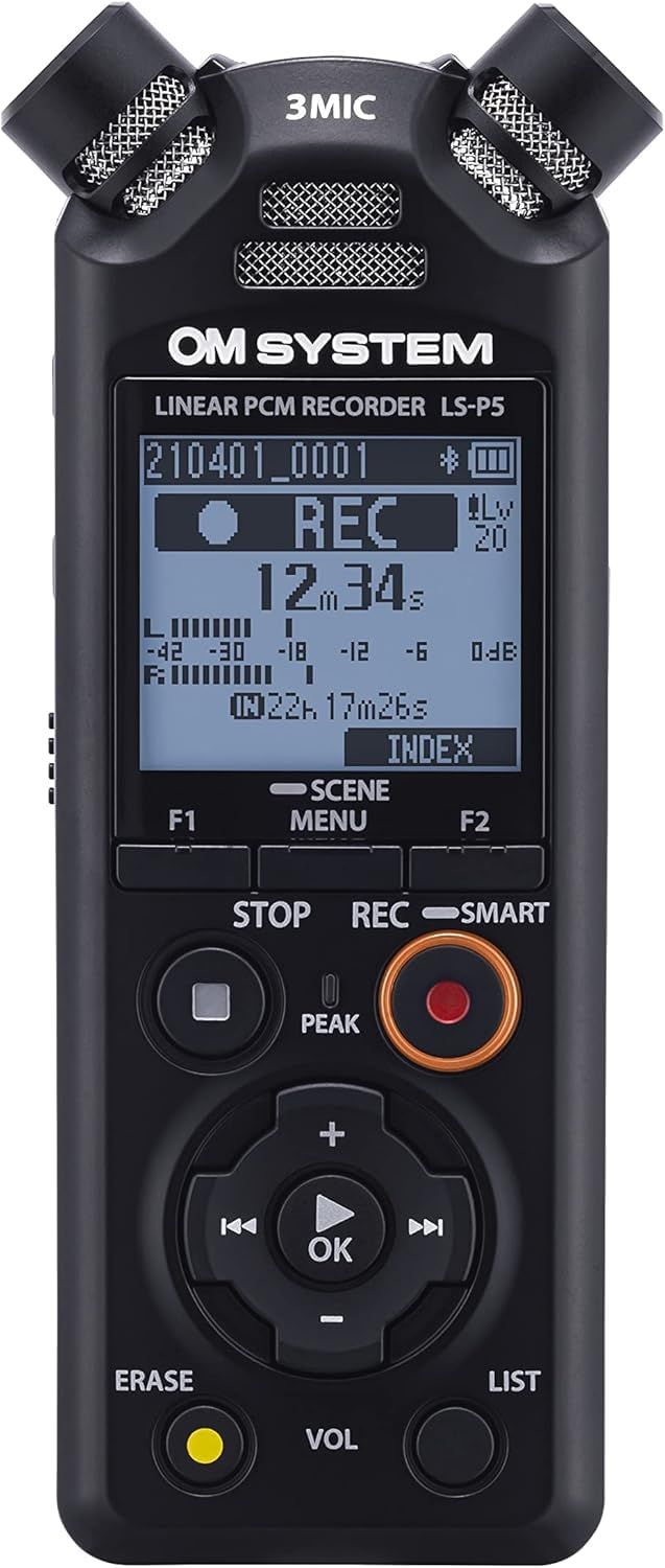 OM SYSTEM LS-P5 楽器演奏|ライブ録音|自然環境録音|ハイレゾPCM録音|外部メモリ対応