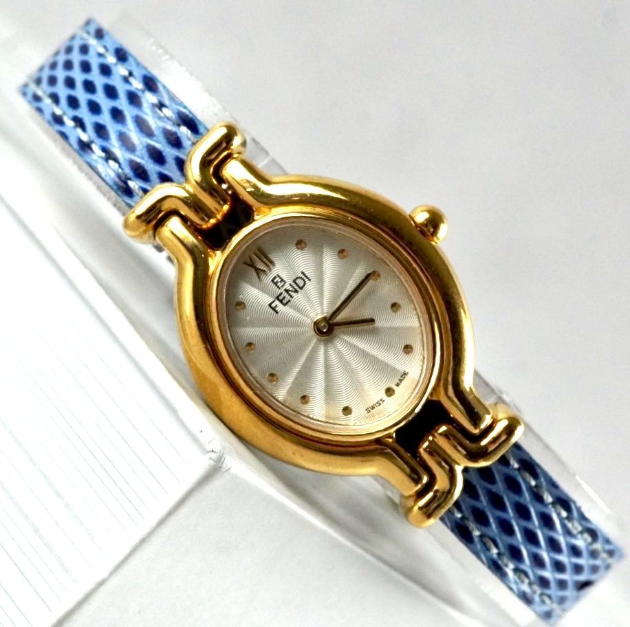 電池交換済み FENDI フェンディ 640 L カメレオン チェンジベルト 変えベルト 9本 Quartz ヴィンテージ antique アンティーク ladies 稼働品