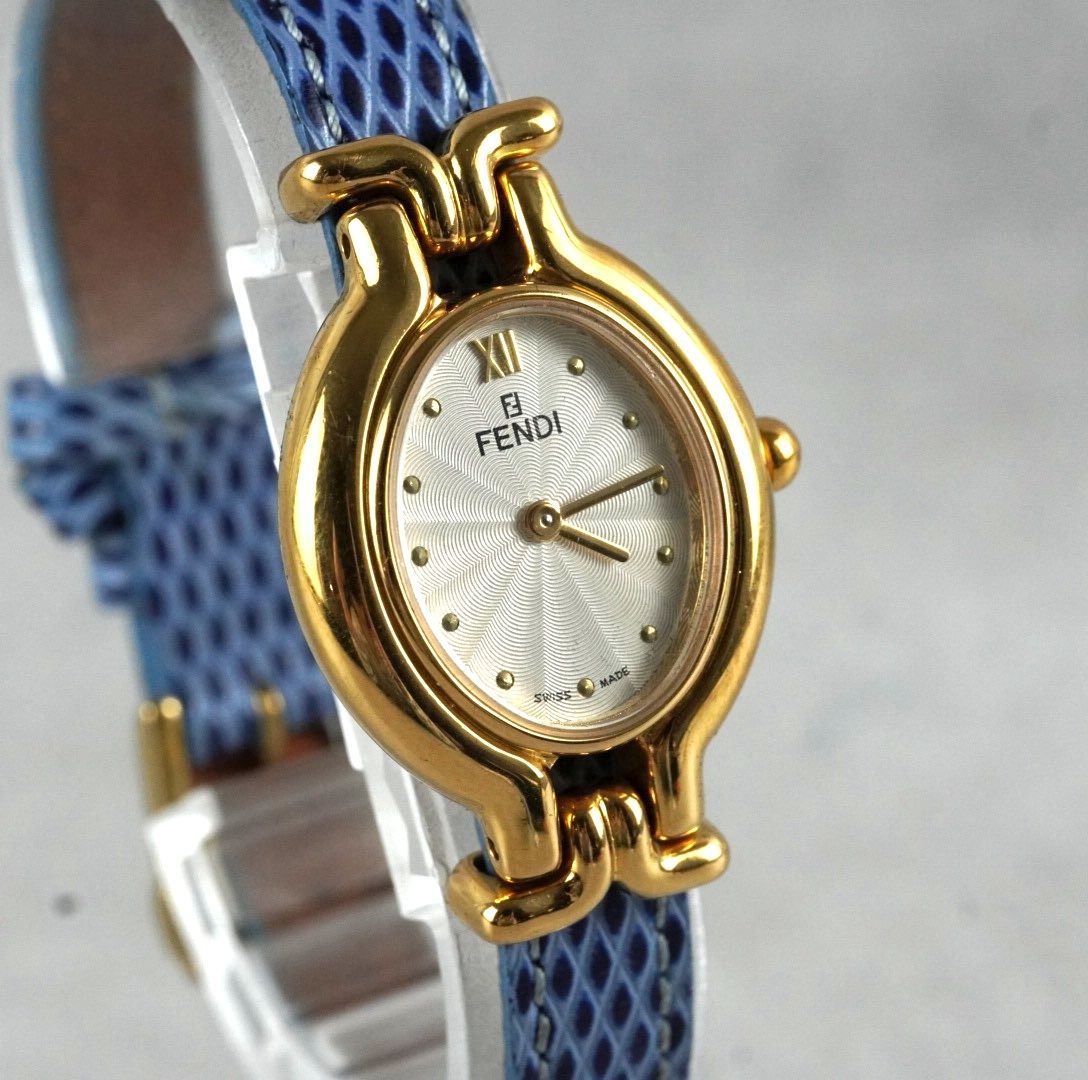  電池交換済み FENDI フェンディ 640 L カメレオン チェンジベルト 変えベルト 9本 Quartz ヴィンテージ antique アンティーク ladies 稼働品 腕時計(クォーツ) 腕時計(アナログ)