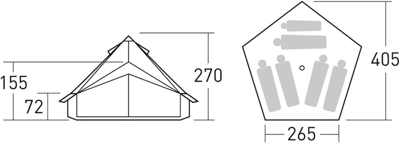  オガワ グロッケ 12 T C Ⅱ 2729 B 6人用 屋内 キャンプテント テント シェルター