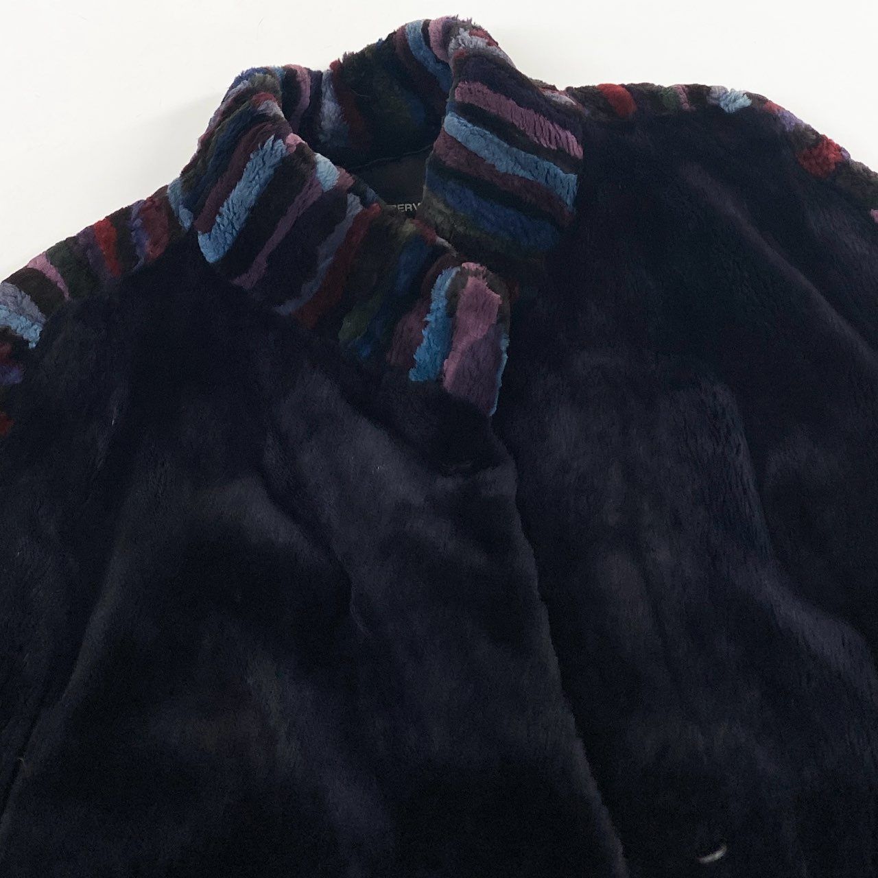 33L10 本毛皮 染め シェアード ロングコート サイズF ダークパープル