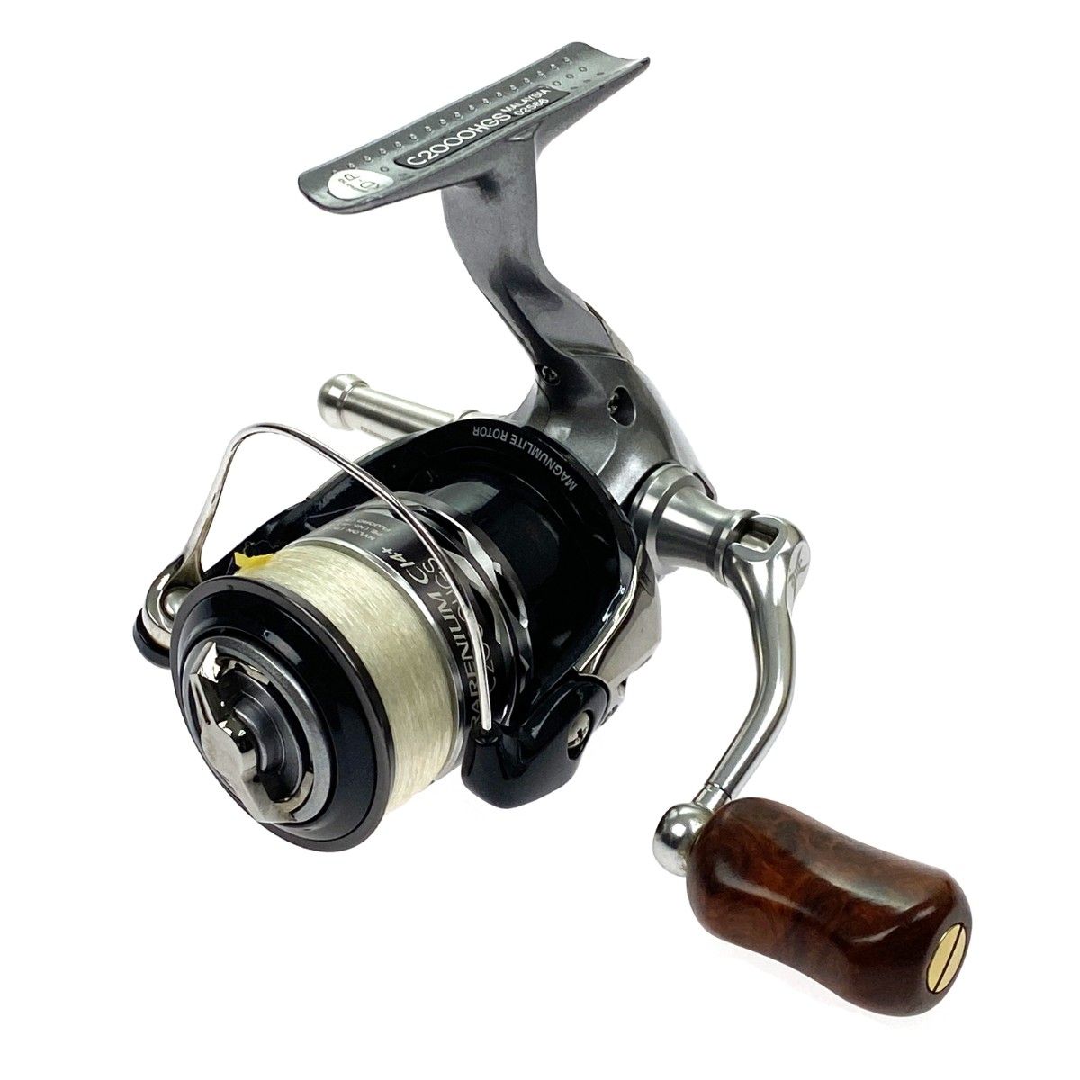 SHIMANO シマノ ニウムCI 4 02586 木製ハンドルノブ リールスタンド付き