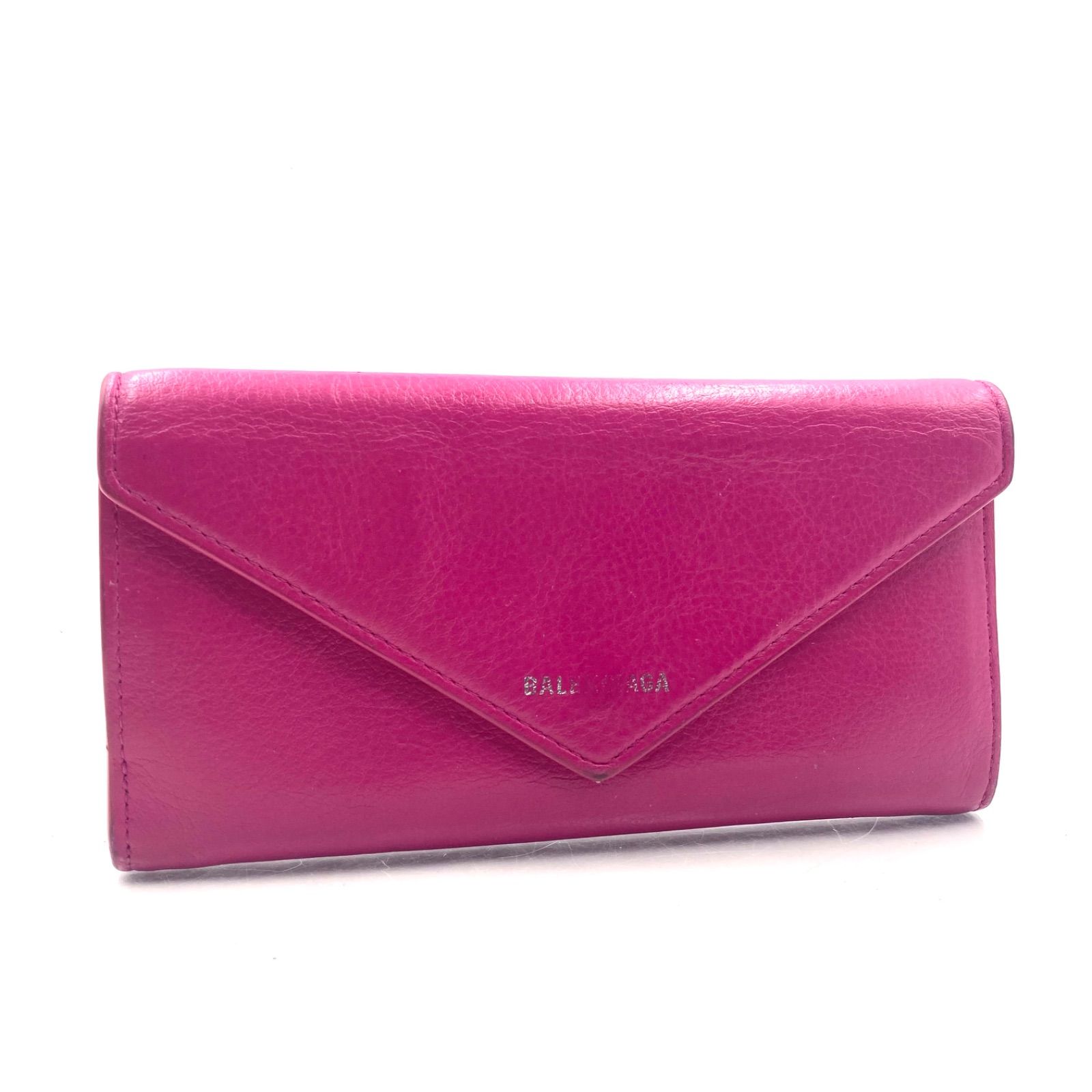 BALENCIAGA バレンシアガ ペーパーレザーウォレット 長財布 フラップ