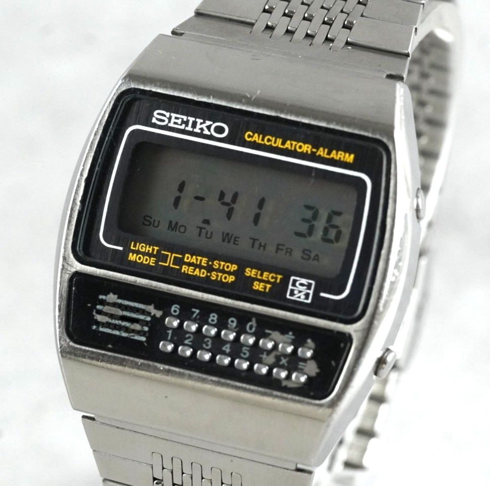 稼働品　SEIKO CALCULATOR-ALARM デジタル腕時計　ビンテージ SEIKO セイコー CALCULATOR ALARM カリキュレーター アラーム デジタル