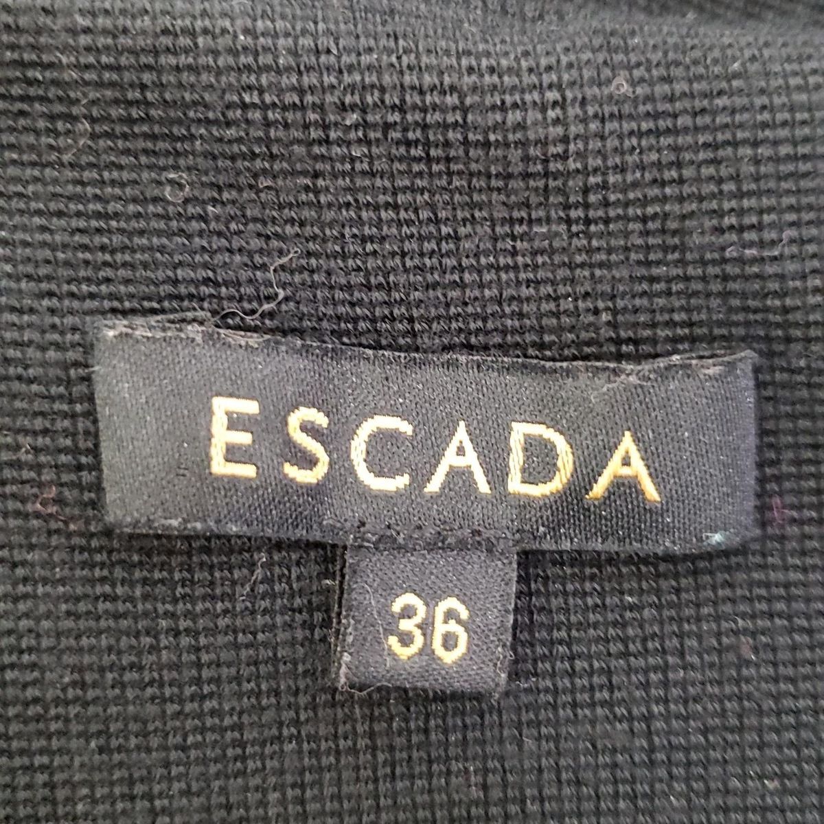  ESCADA エスカーダ ワンピース サイズ36 M レディース 黒 クルーネック 半袖 ロング その他 ワンピース