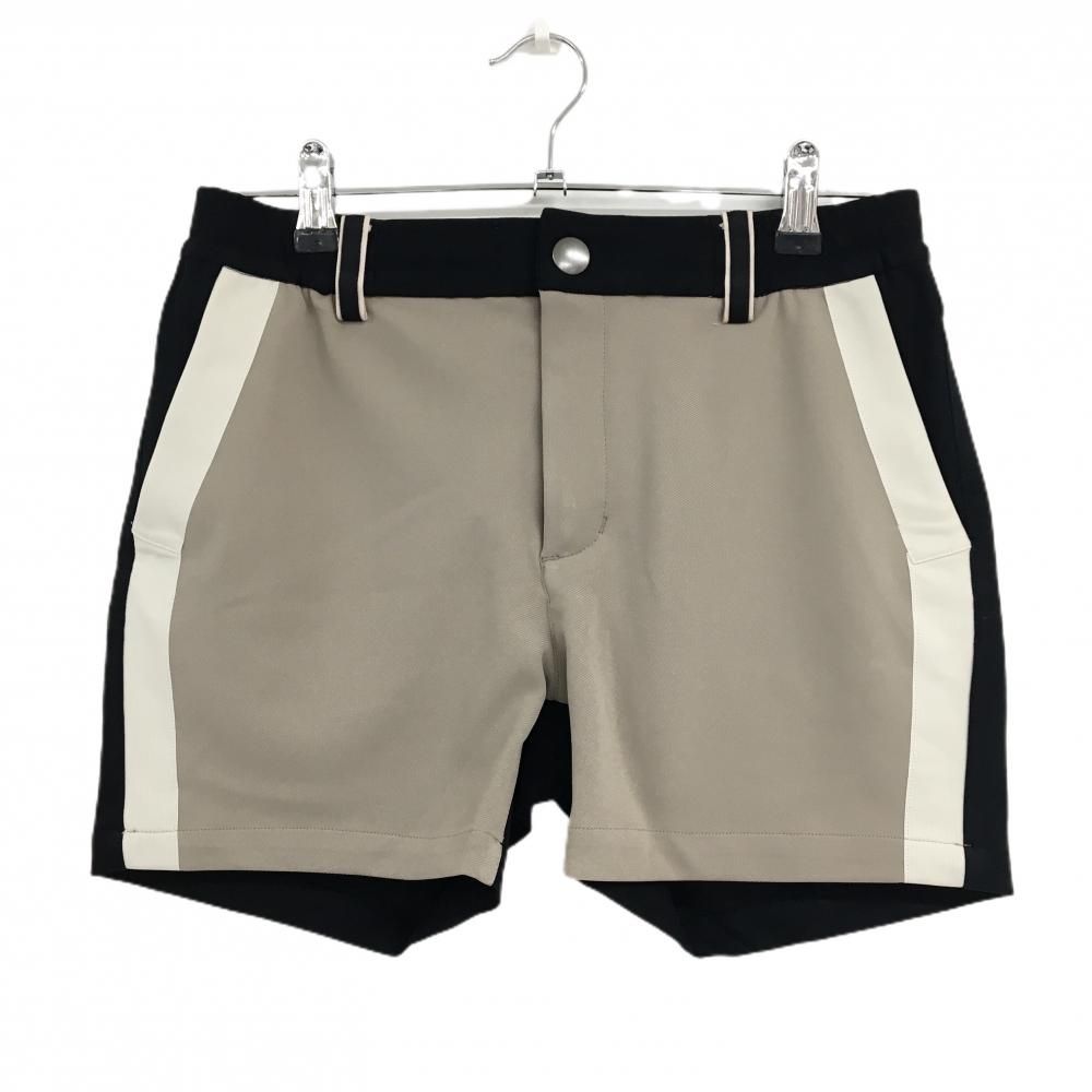 超 ディセンバーメイ ショートパンツ 黒 ベージュ系 ウエストゴム ストレッチ レディース M ゴルフウェア DECEMBERMAY