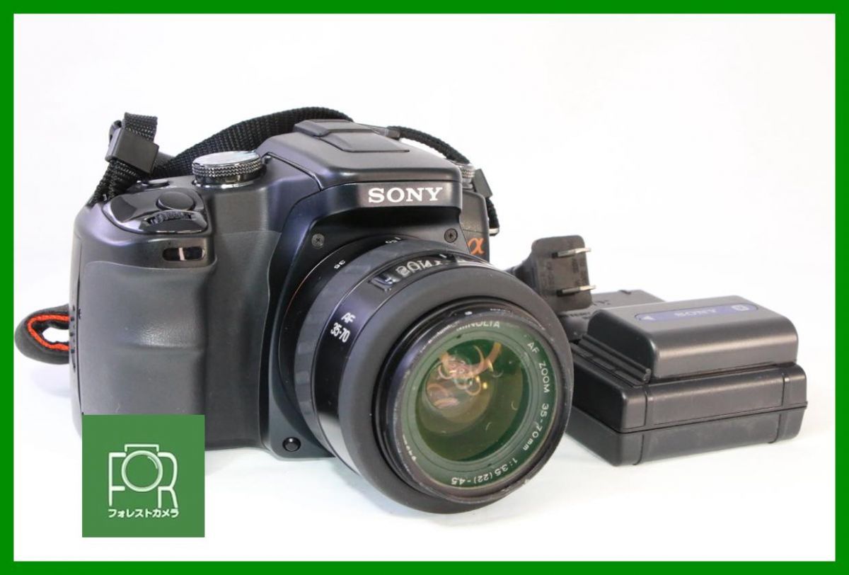 【動作保証・点検済】良品■到着後即使える■SONY α100+35-70mm■バッテリー ・チャージャー ・２GB CFカード付き■AJ503