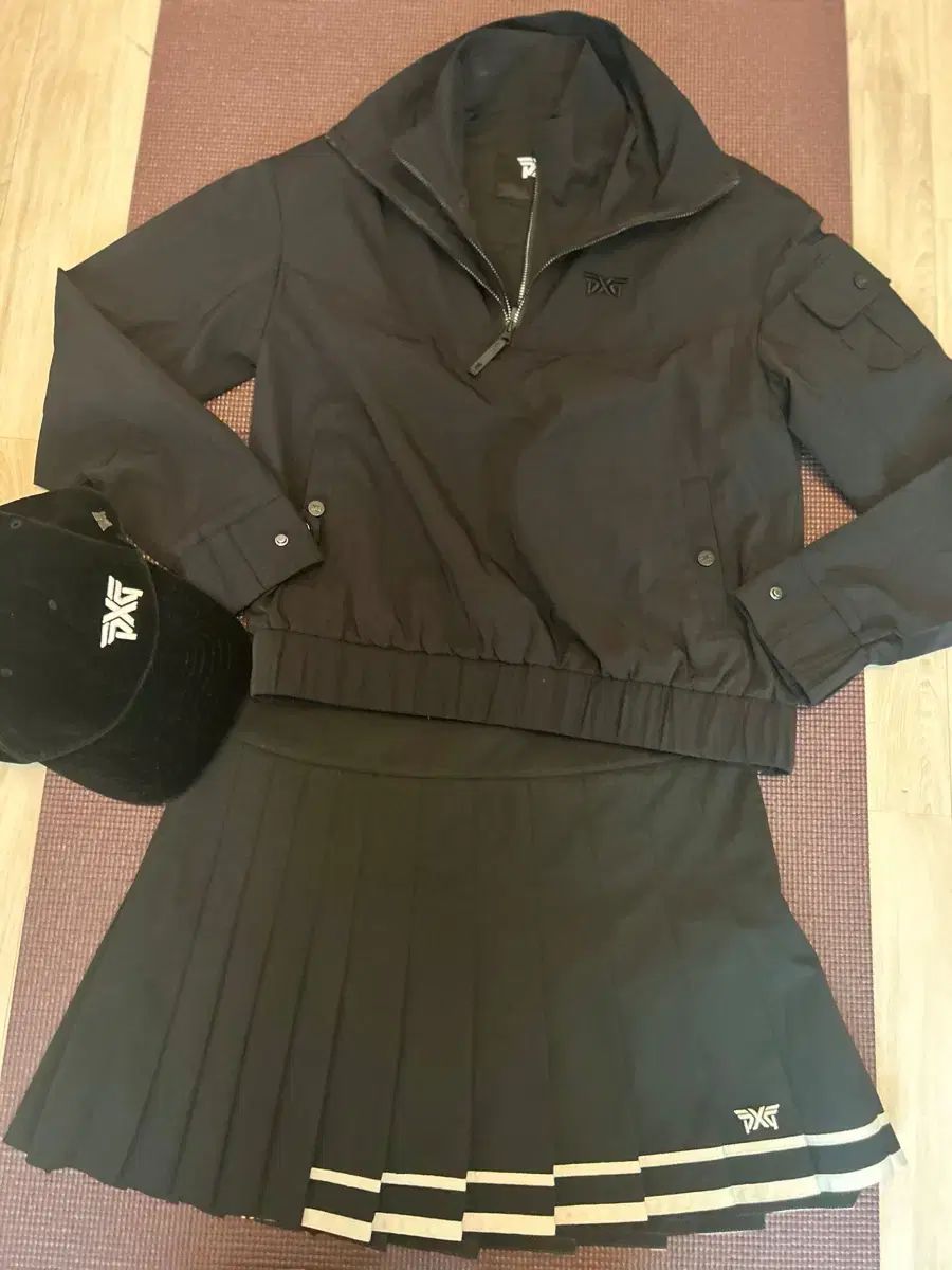 PXG ブラック ウィンドブレーカー ジャケット兼 トップス