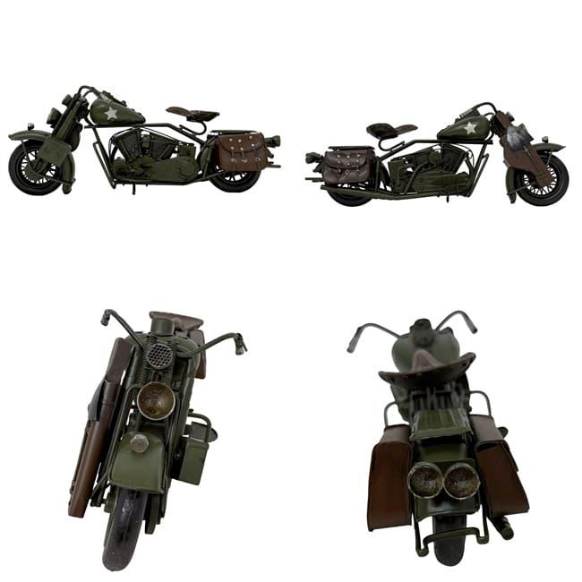 インテリア バイク ハーレーダビッドソン カーキグリーン 約40 cm