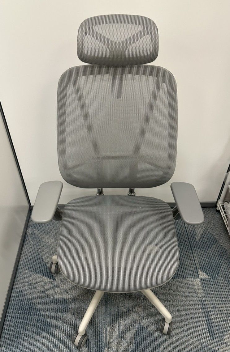  パームワークチェア ホワイト ヘッドレスト付き 朝食用椅子 オフィスチェア ワークチェア 椅子 チェア