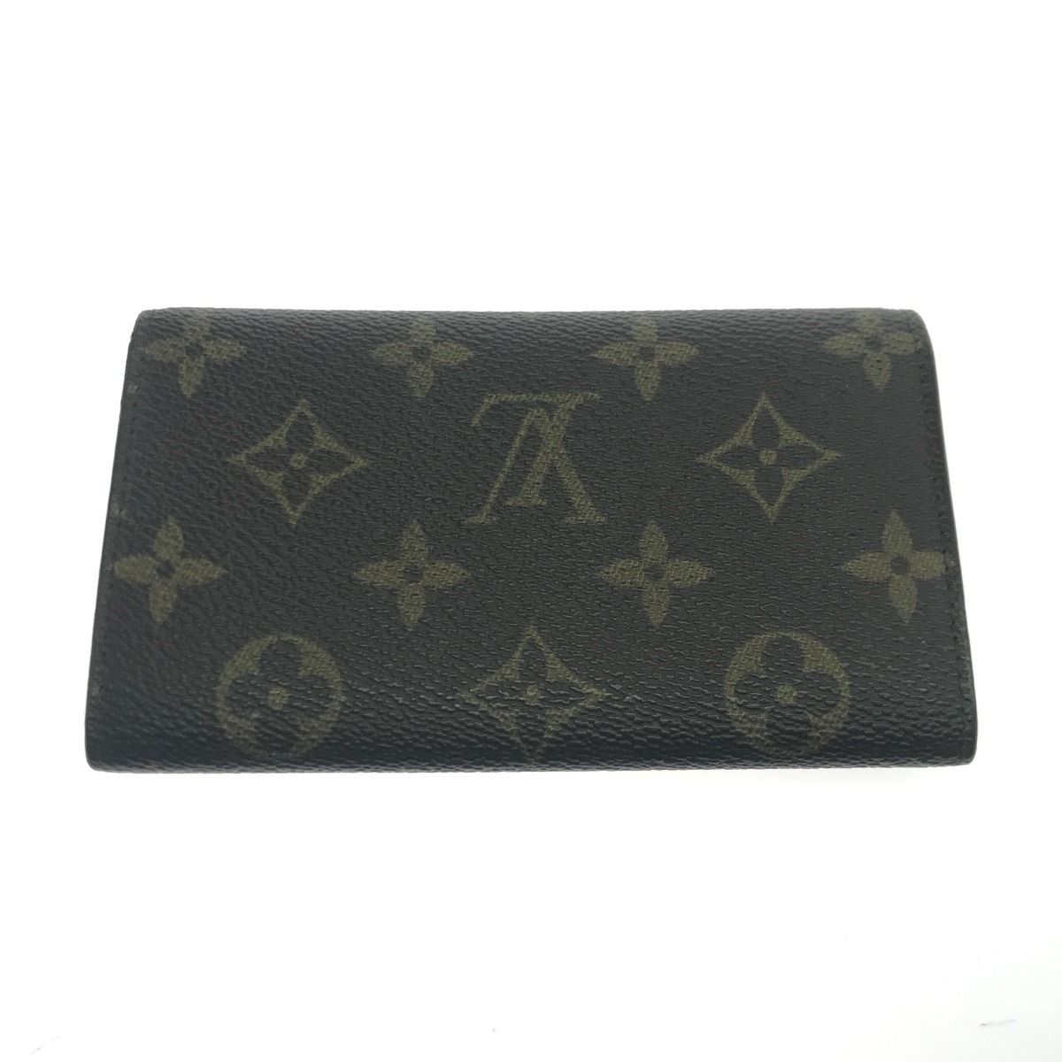 LOUIS VUITTON ルイヴィトン 2つ折り財布 モノグラム ポルトモネジップ M 61735 ブラウン