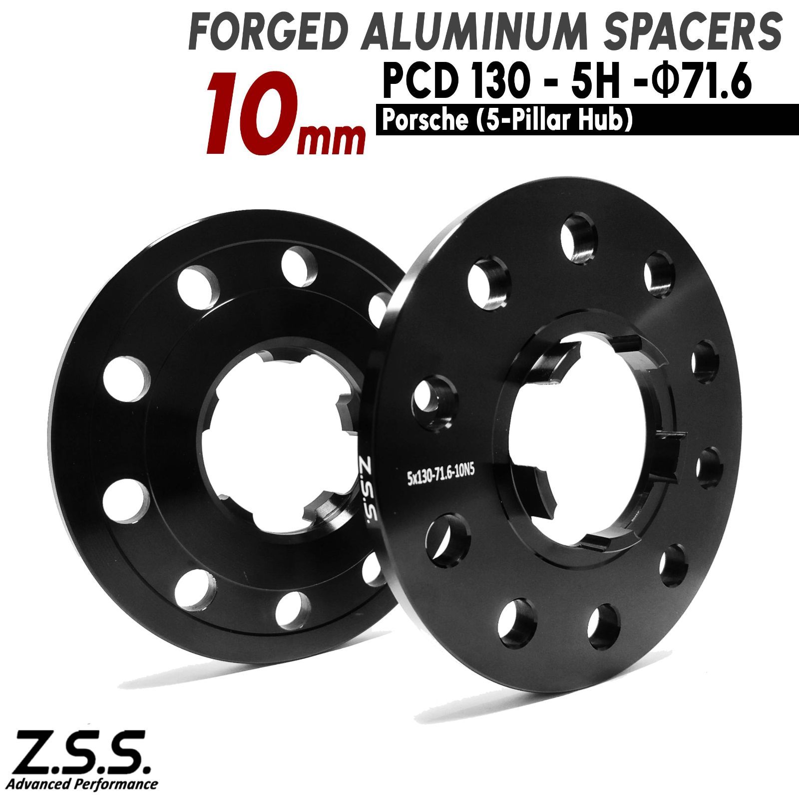Z S AP 厚み 10 mm PCD 130 5穴 5 x ハブ径 71 6φ 5本爪タイプ ワイドトレッドスペーサー スペーサー ポルシェ Porsche ZSS