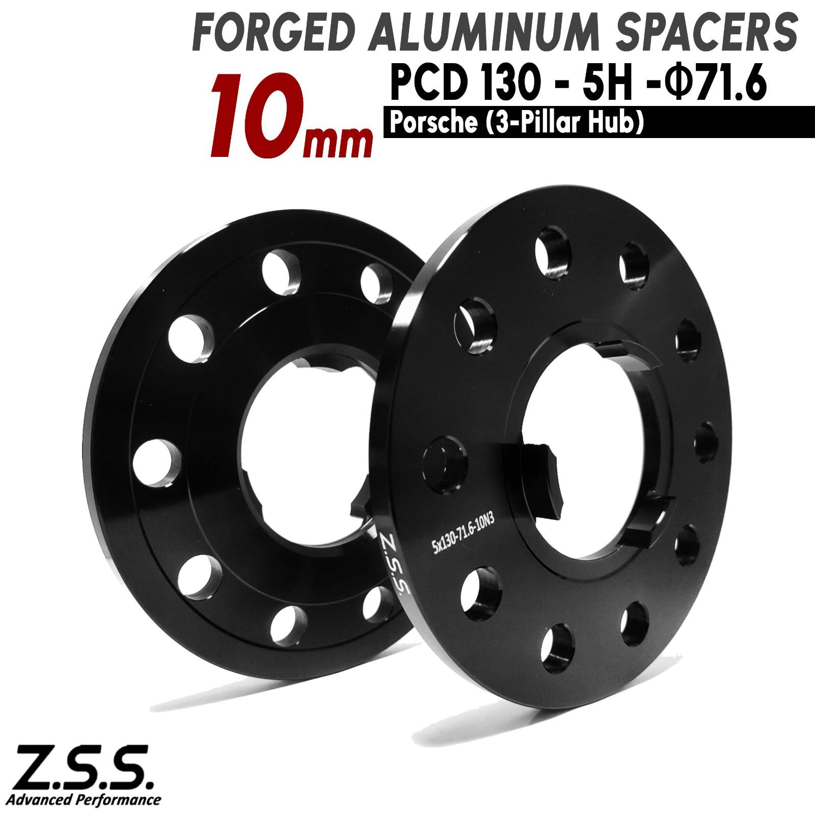 Z S AP 3本爪タイプ ポルシェ タイカン Taycan 2019 厚み 10 mm PCD 130 5穴 5 x ハブ径 71 6φ スペーサー Porsche ZSS