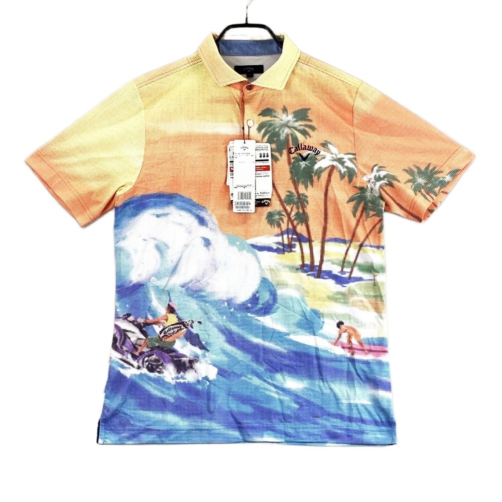 サイズ：L CALLAWAY キャロウェイ フルグラフィック 半袖ポロシャツ 総