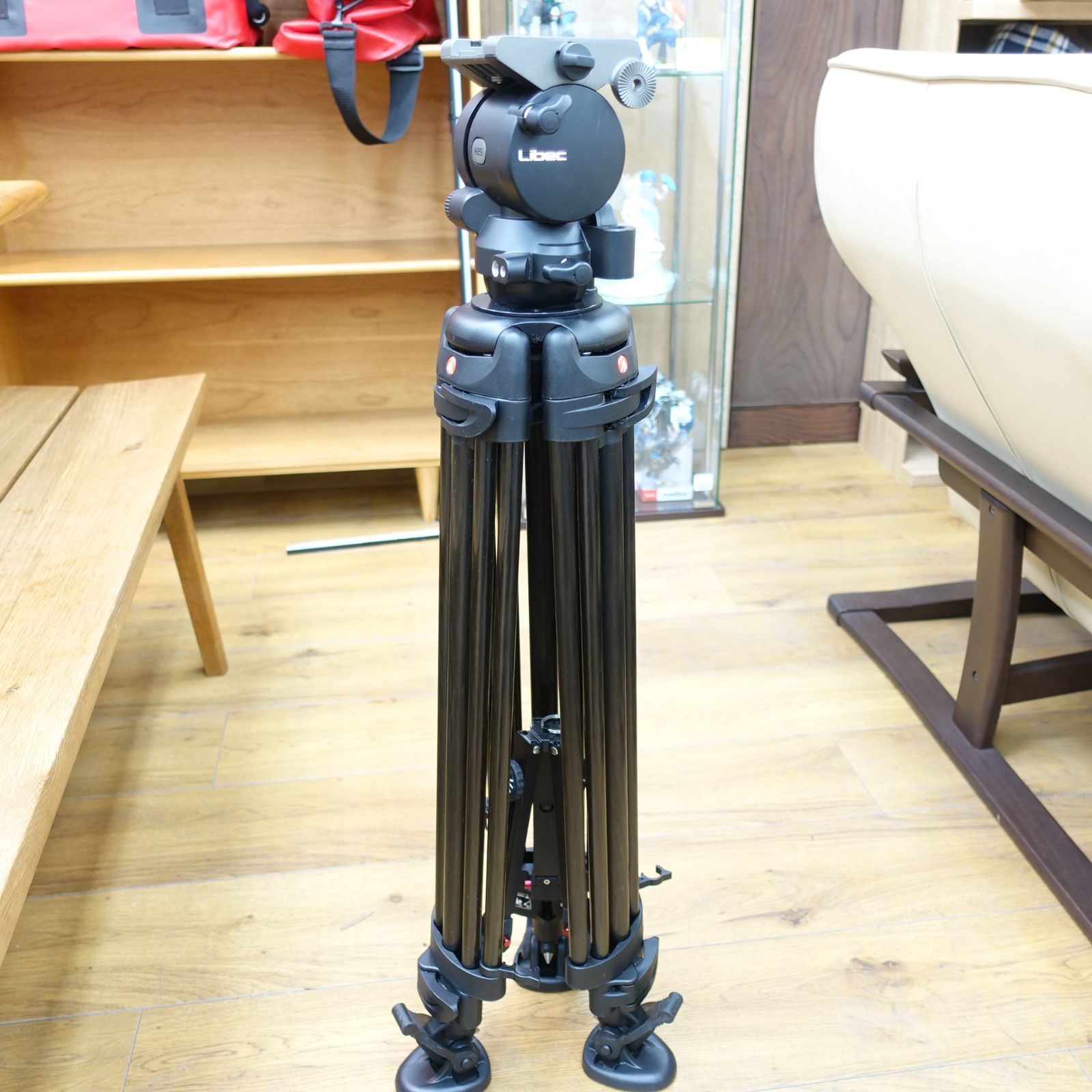 超 マンフロット Manfrotto カーボンツインビデオ三脚 MVTTWINMC Libec リーベック 雲台 H エキスパー