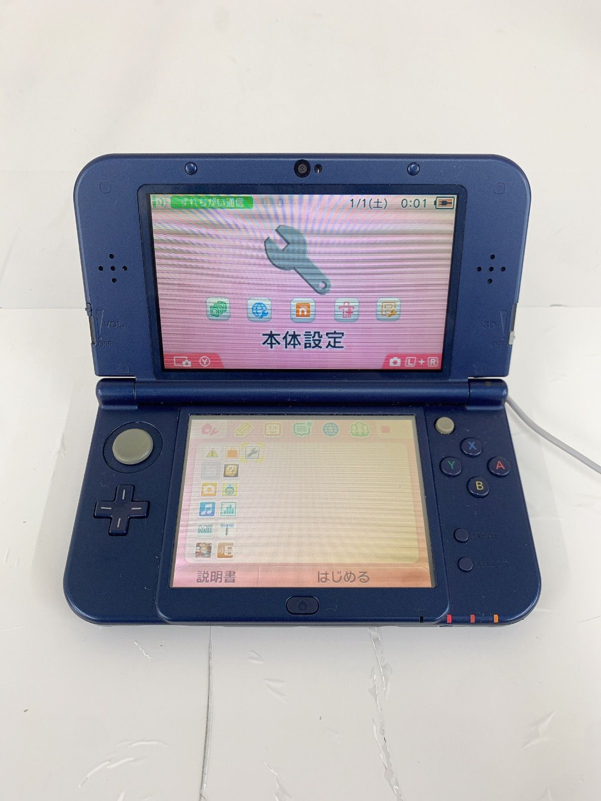 ％3 通電 Nintendo 3 DSLL 本体 メタリックブルー ゲーム機本体 1