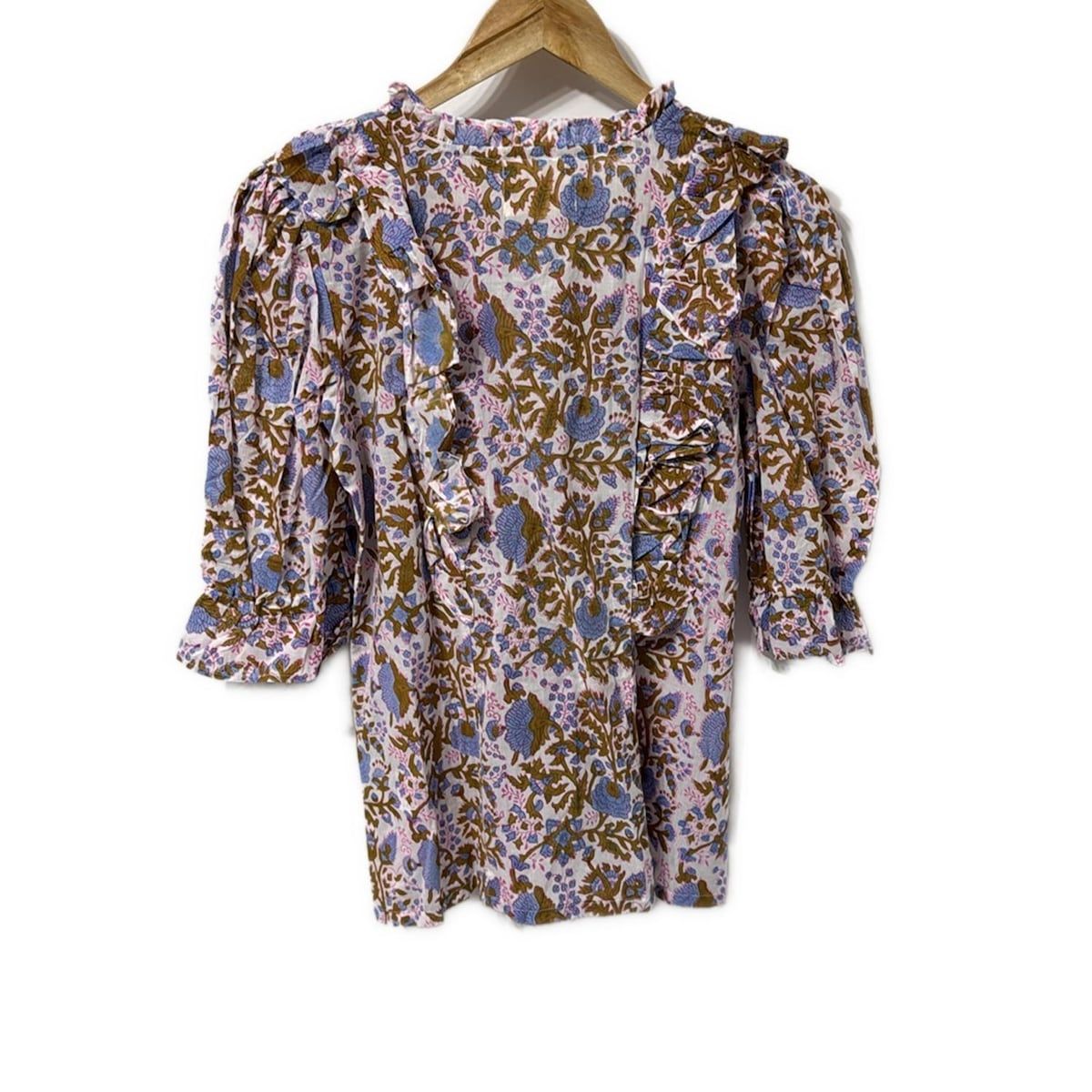 SZ 購入 Blockprints(エスゼットブロックプリント) 七分袖シャツ