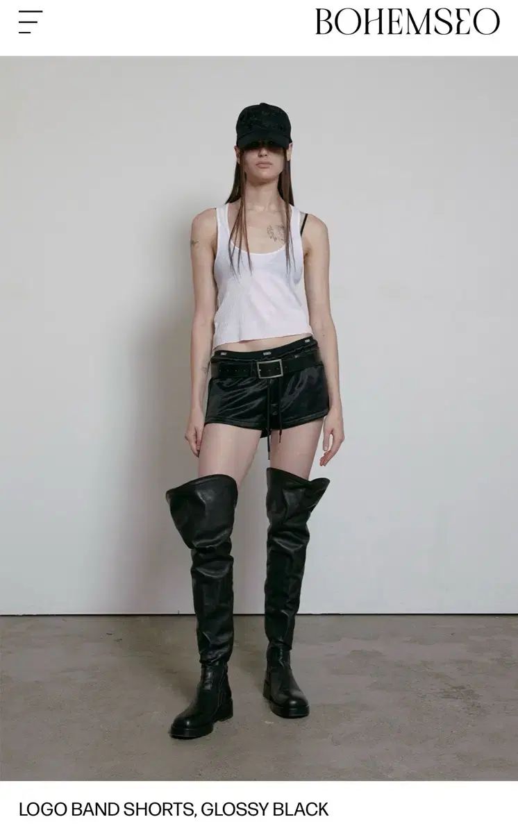 BOHEMSEO ボヘミアンソウル ロゴISTJ VENDING MACHINE Ver. ショーツ パンツ グロッシーブラック