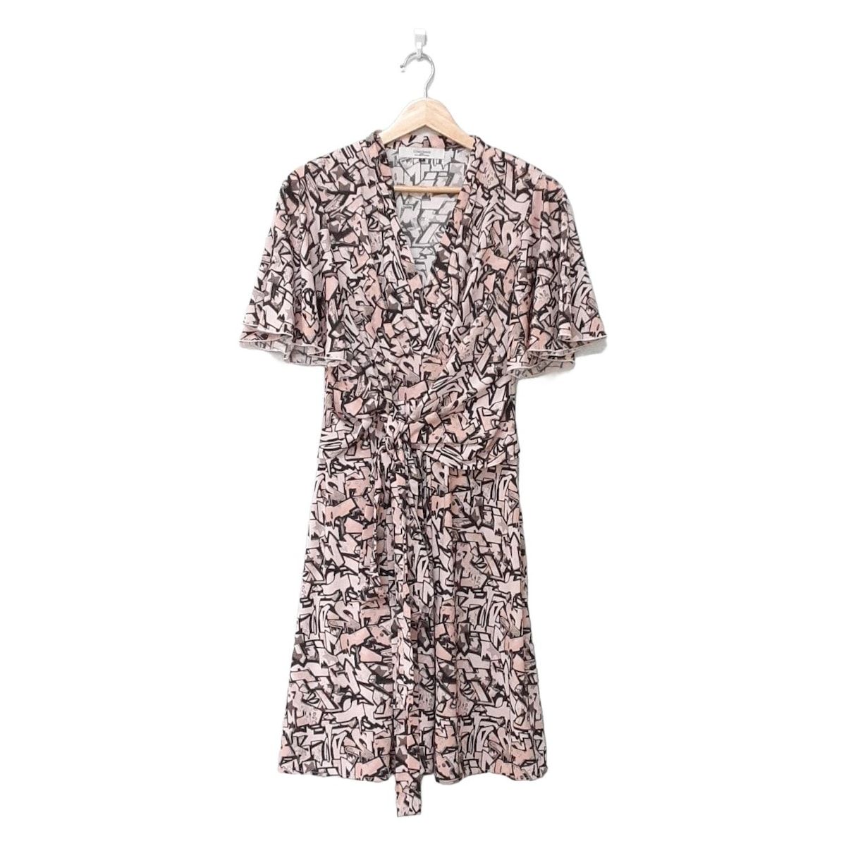 CORCOVADO コルコバード ワンピース サイズS レディース - ピンク×黒 半袖|ひざ丈