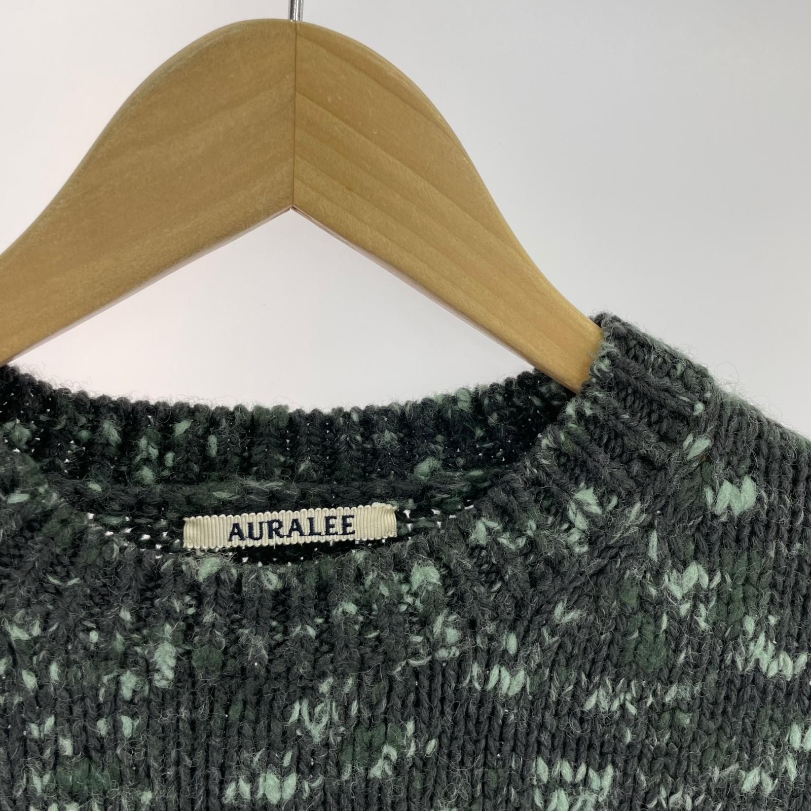 22AW AURALEE WOOL MIX COLOR SLUB YARN KNIT 3 - メルカリ