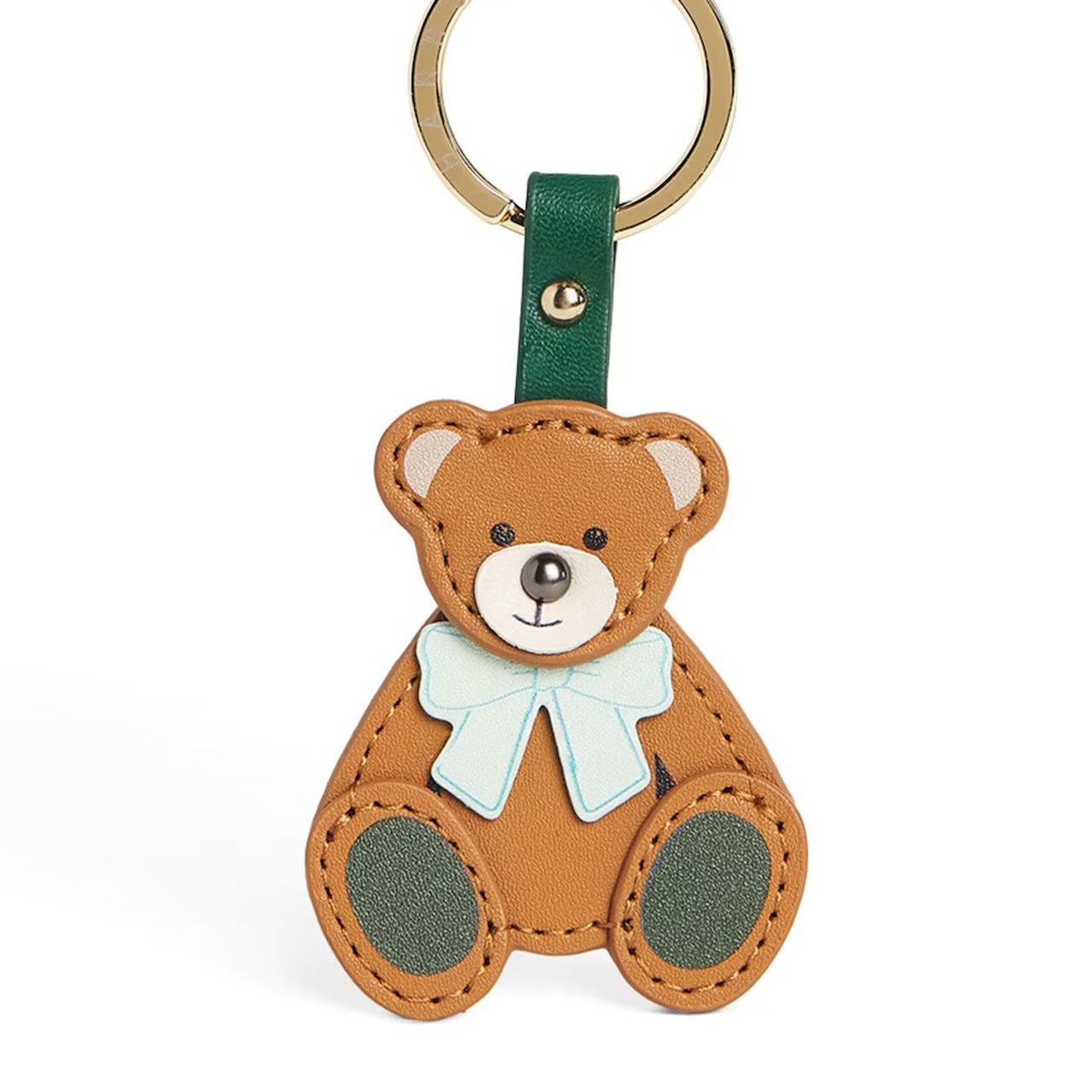 Harrods】新品ハロッズ レザー テディベア バッグチャームキーホルダー