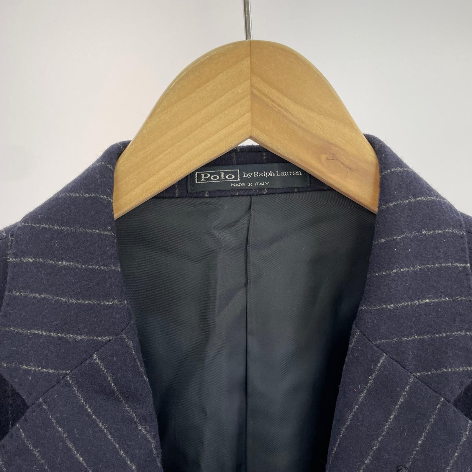 POLO Ralph Lauren カシミア テーラードジャケット POLO RALPH LAUREN カシミヤ ストライプテーラードジャケット - メルカリ