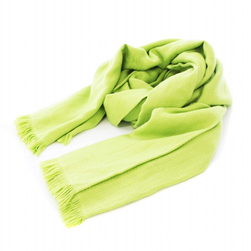 エルメス HERMES Ex-Libris エクスリブリス ストール ショール カシミヤシルク 筒型 グリーン KH OH