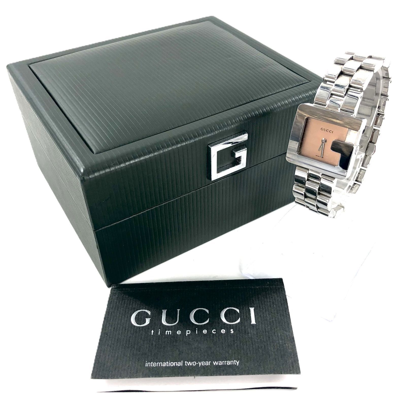 GUCCI グッチ 3600 J オレンジ文字盤 レディース腕時計 スクエア き 稼働品 PF-549