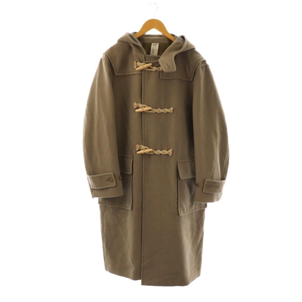 コンチェット CONCETTO メルトンダッフルコート ロング M グレージュ HK OS AD