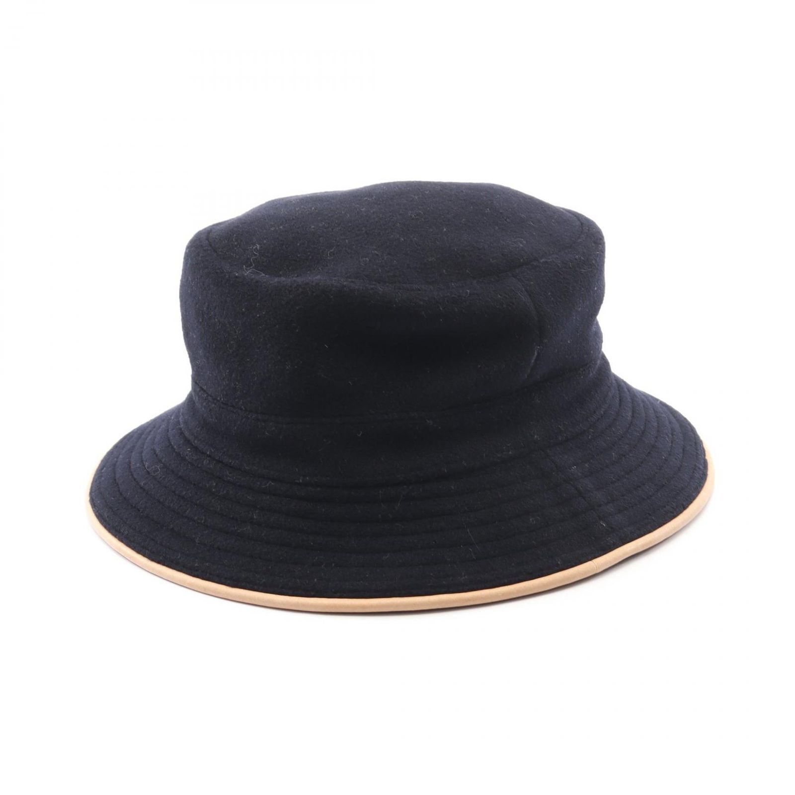 エルメス HERMES ハット バケット レザー 帽子 レディース Used B