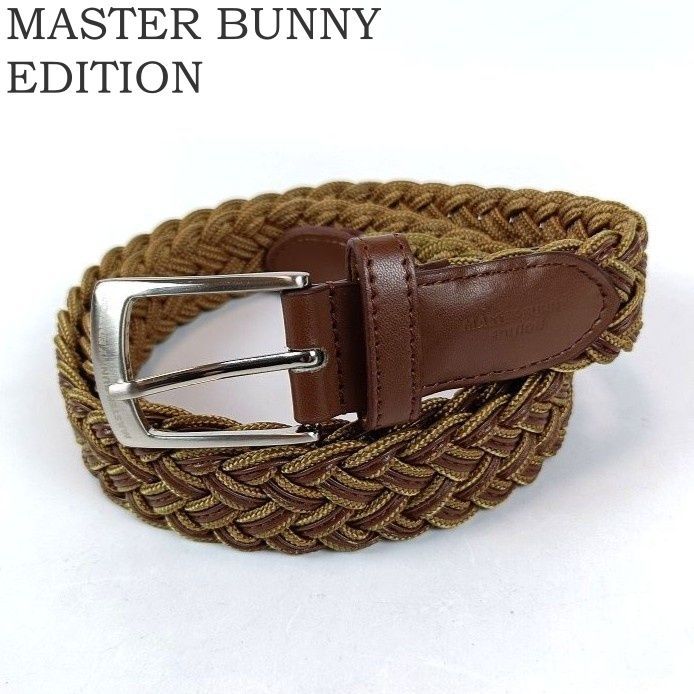 美品 MASTER BUNNY EDITION マスターバニー メッシュベルト ブラウン