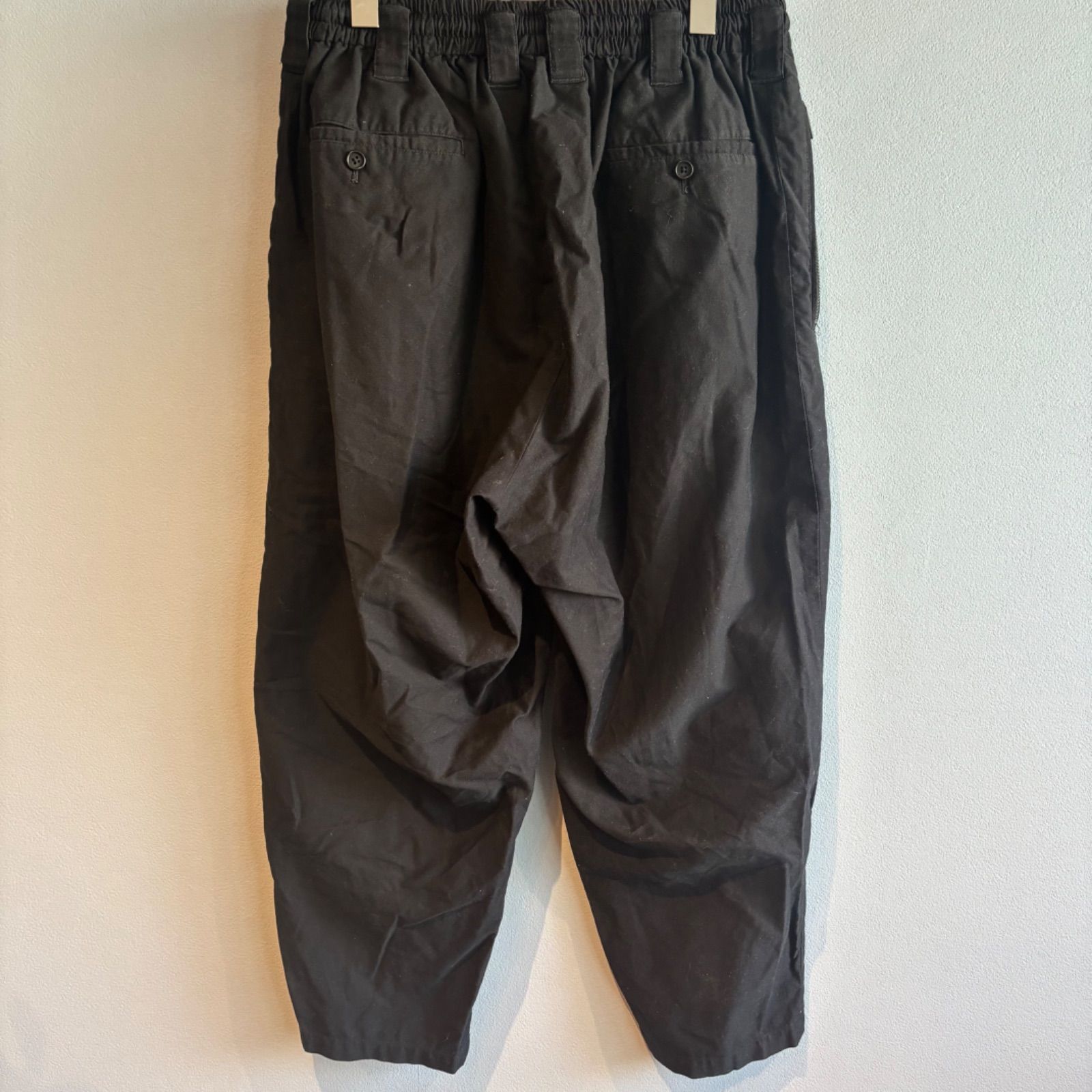 Yohji yamamoto ヨウジヤマモト ボトム ブラック HH-P 07-002 19 SS コットンツイル メンズ