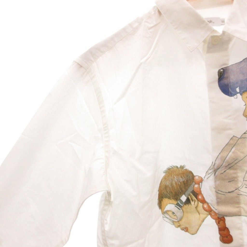 グラニフ graniph タグ付き 松本大洋 ネコ ルーズフィットシャツ 長袖