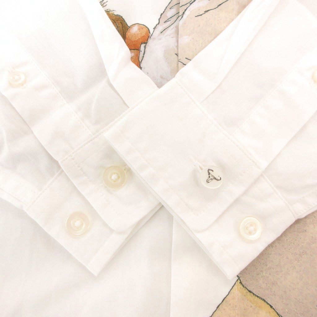 グラニフ graniph タグ付き 松本大洋 ネコ ルーズフィットシャツ 長袖