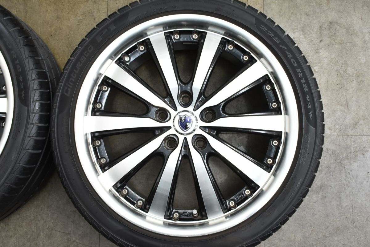  シュタイナーVS 5 18 in 7 J 48 PCD 114 3 チントゥラートP 1 225 40 R レクサスIS ノア ヴォクシー セレナ ステップワゴン アクセラ 18インチ タイヤ ホイールセット