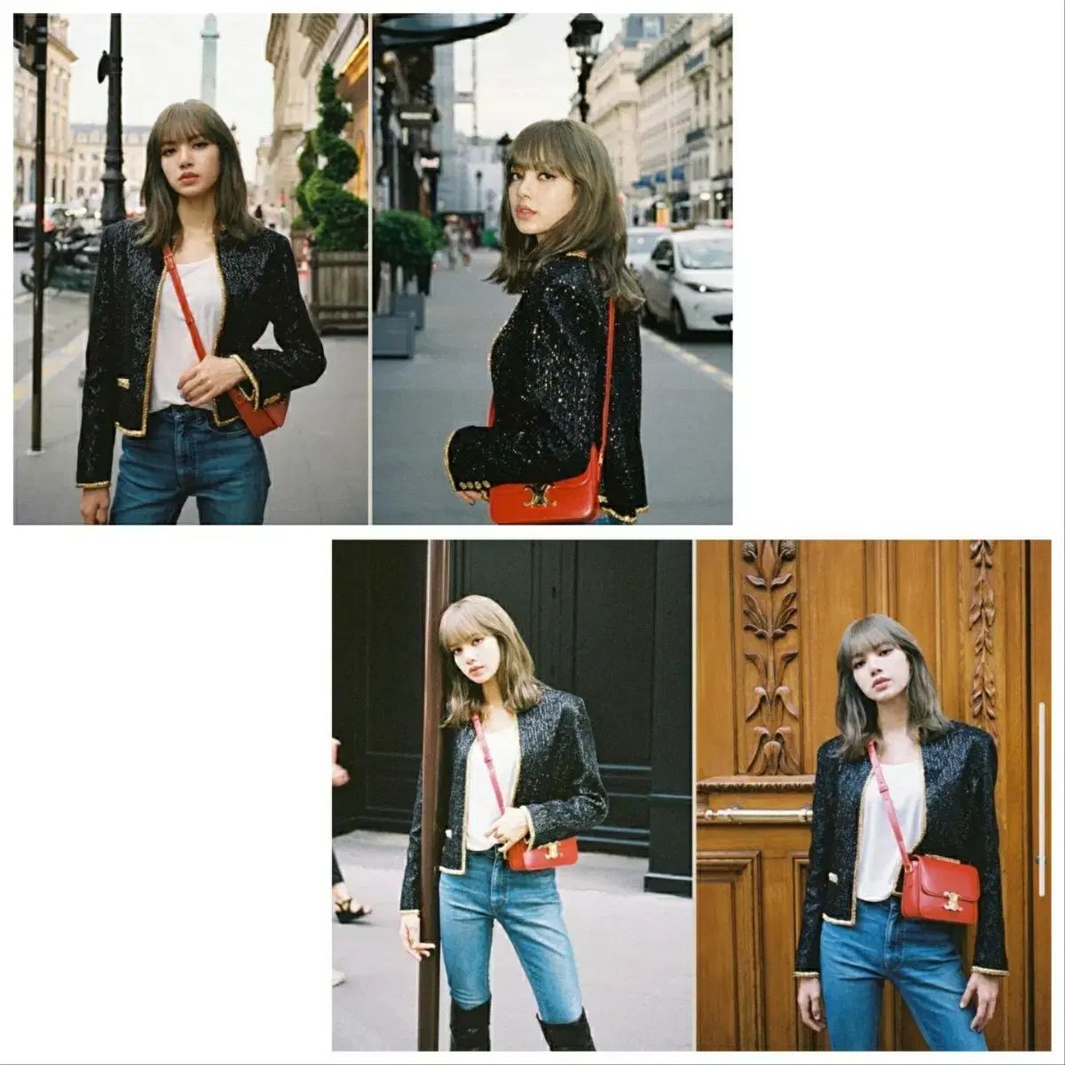 在庫処分 状態良し セリーヌ トリオンフ オペラ 틴 ブラックピンク リサ LISA 芸能人 バッグ クロス ショルダーバッグ