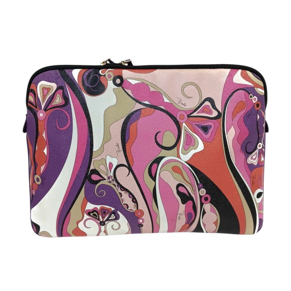 EMILIO PUCCI エミリオプッチ バッグ - ベージュ×ピンク×マルチ PCケース