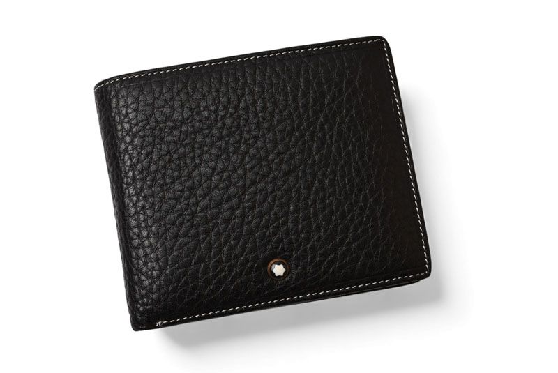 モンブラン 財布 二つ折 札入れ MONTBLANC メンズ 折財布 レザー ブラック