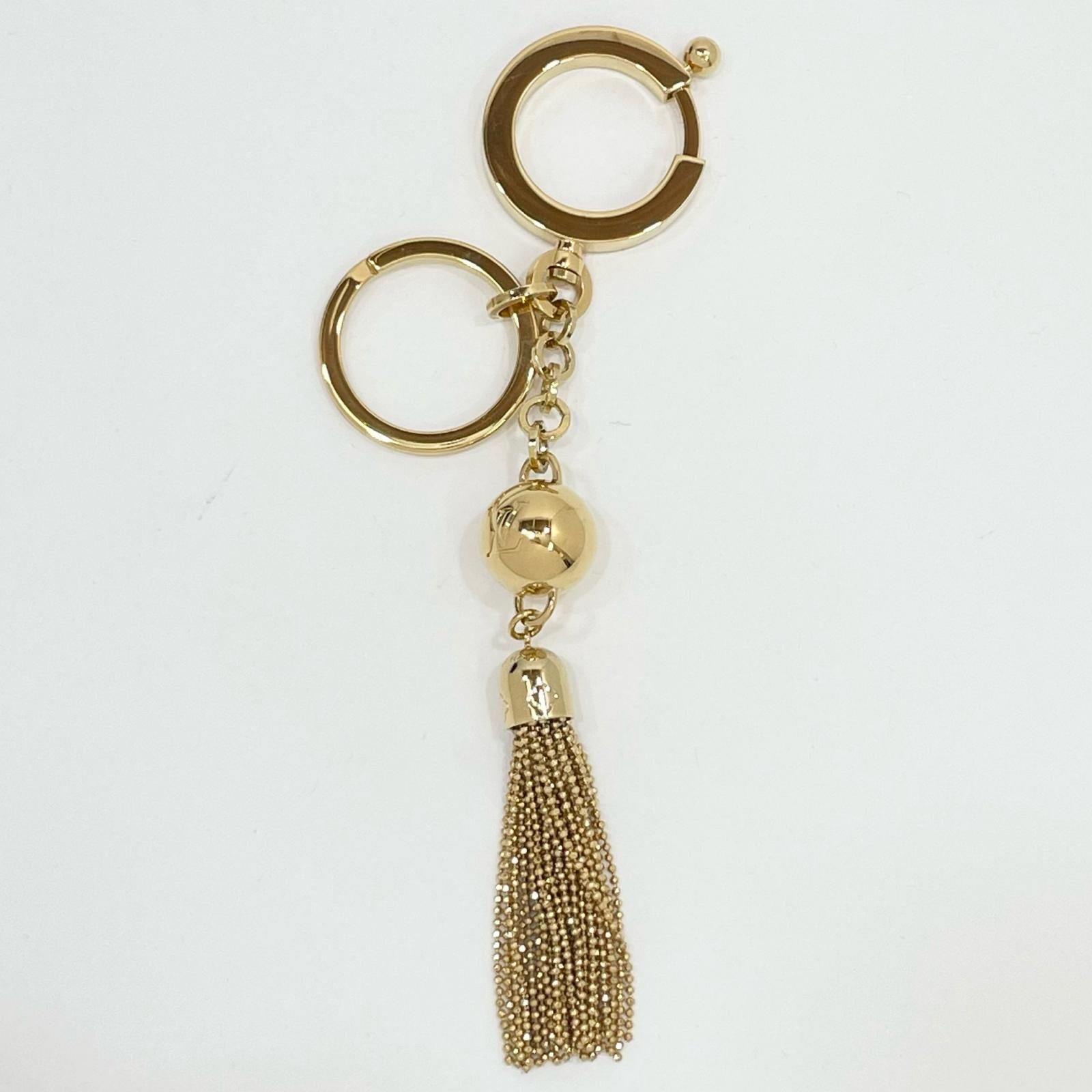 LOUIS VUITTON ルイ ヴィトン ポルトクレ スウィング キーホルダー バッグチャーム タッセル M 65997 ゴールド