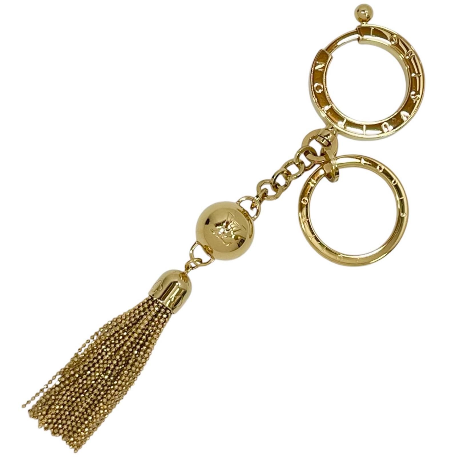 LOUIS VUITTON ルイ ヴィトン ポルトクレ スウィング キーホルダー バッグチャーム タッセル M 65997 ゴールド