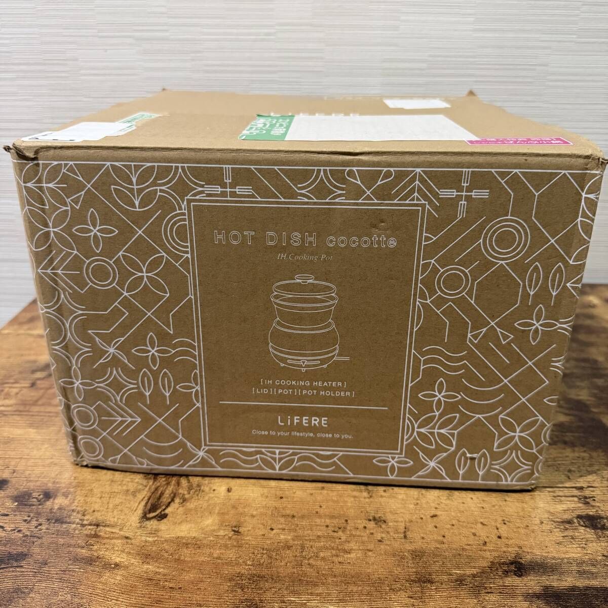 エレコム IH クッキング ヒーター 深 鍋 付 4段階 温度 調整 レバー 式 掴み付 IH卓上調理 LiFERE なべ ホワイト HAC 01 CWH K 001