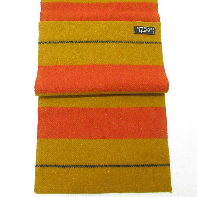 HERMES エルメス ウールマフラー ロカバール イエロー 135