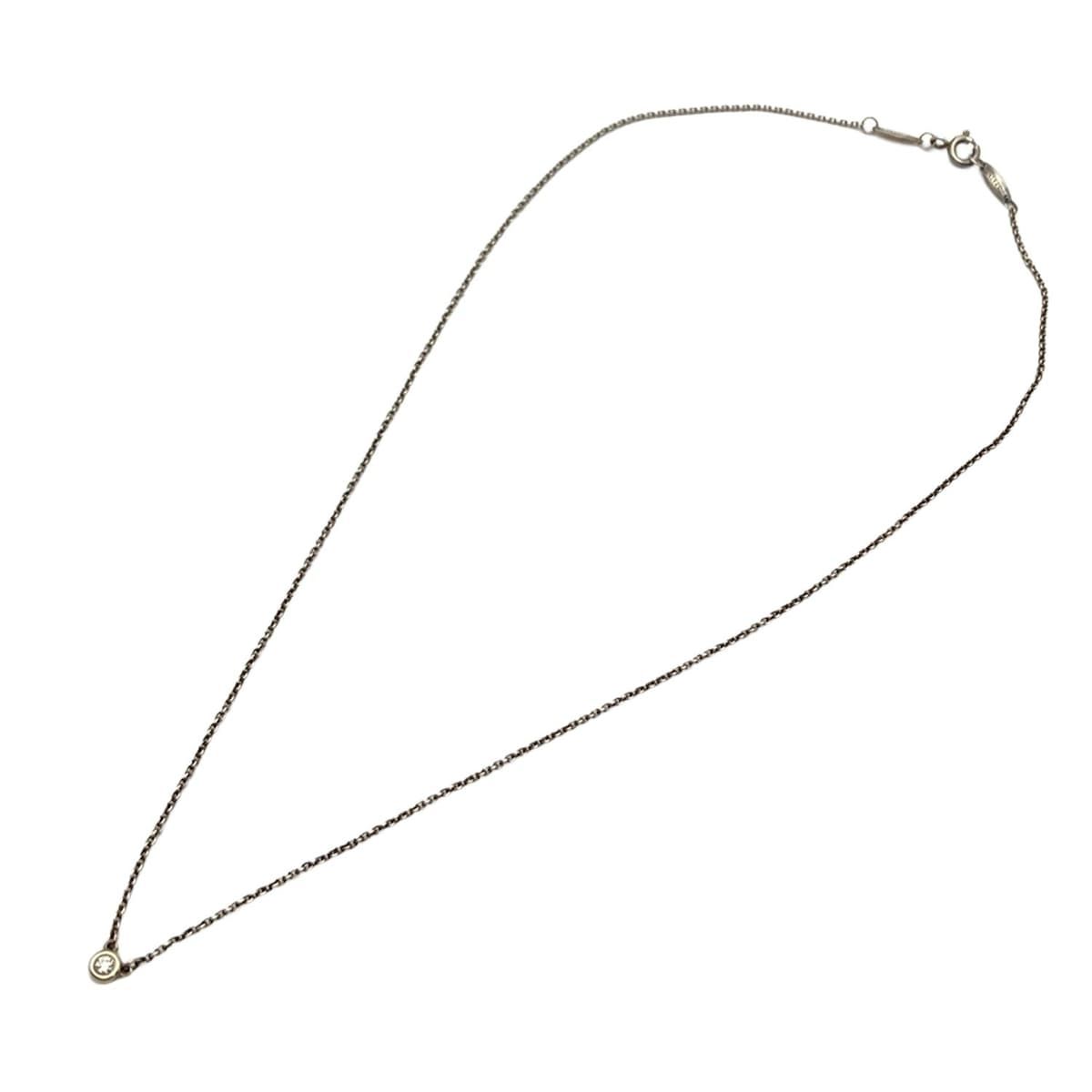 TIFFANY Co ティファニー ネックレス バイザヤード ダイヤモンド シルバー 1 Pダイヤ ダイヤ約0 05カラット