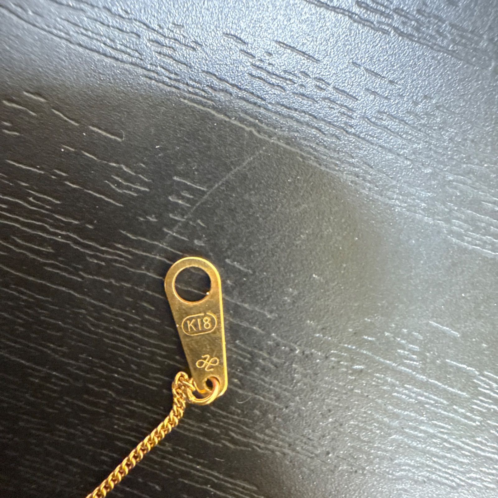 ジュエリーマキK18YG天然ダイヤモンド0.23ctネックレス ケース付き