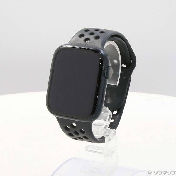 〔 品〕 Apple Watch Series 7 Nike GPS 45 mm ミッドナイトアルミニウムケース アンスラサイト ブラックNIKEスポーツバンド 269