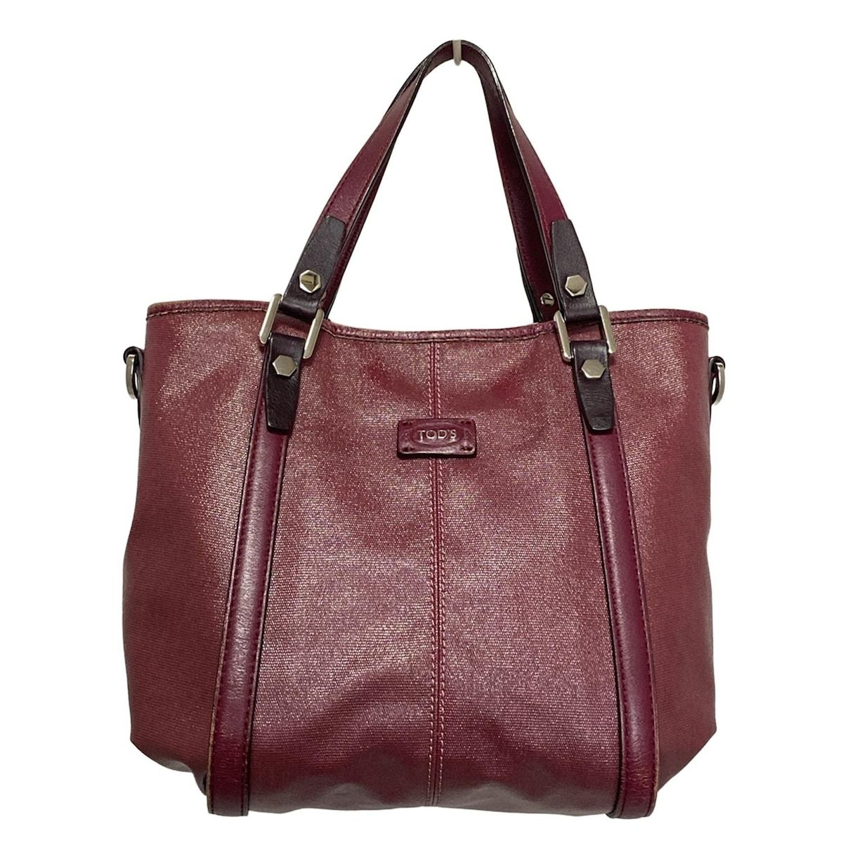 TOD'S(トッズ) トートバッグ - ボルドー レザー
