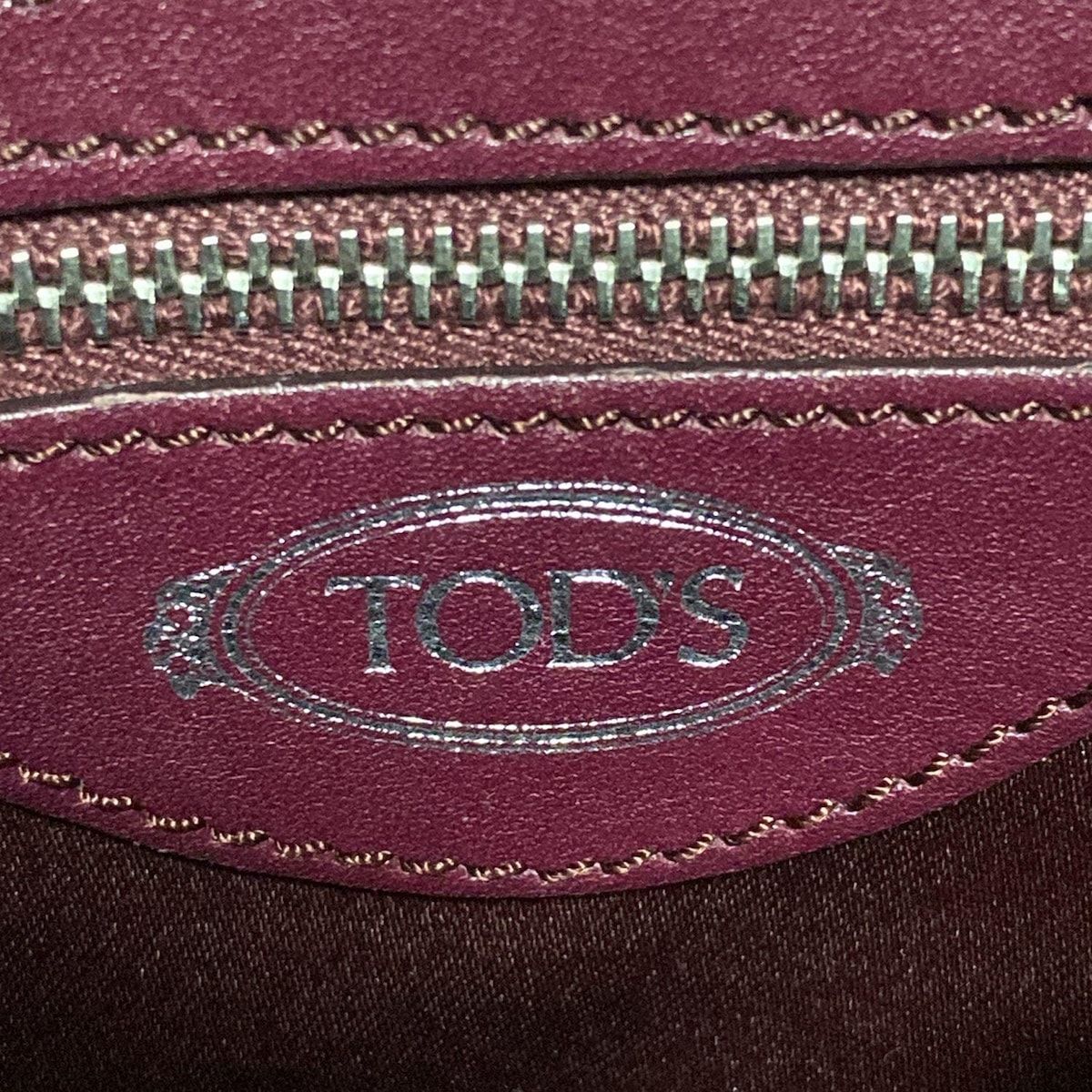 TOD'S(トッズ) トートバッグ - ボルドー レザー