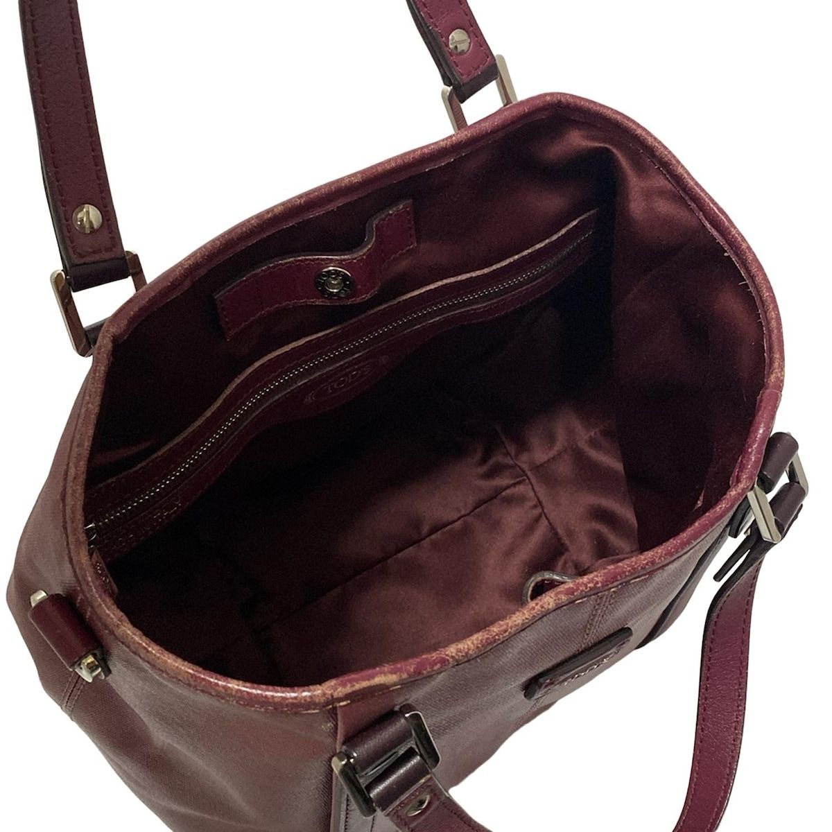 TOD'S(トッズ) トートバッグ - ボルドー レザー